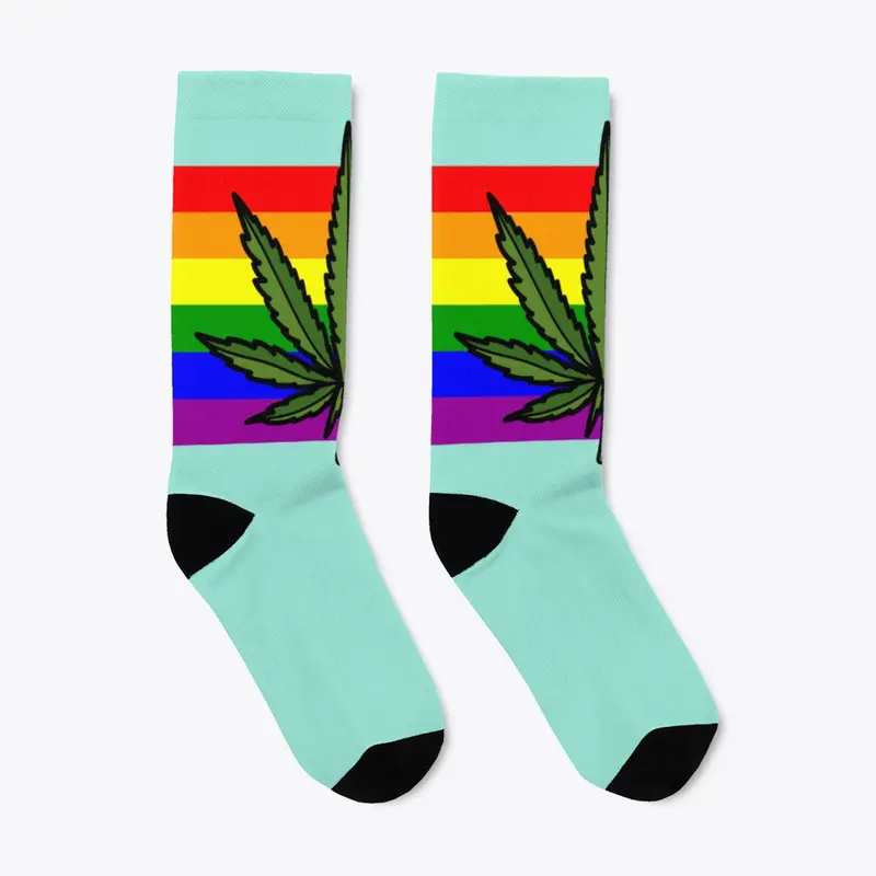 Cannabis Leaf and Pride Rainbow