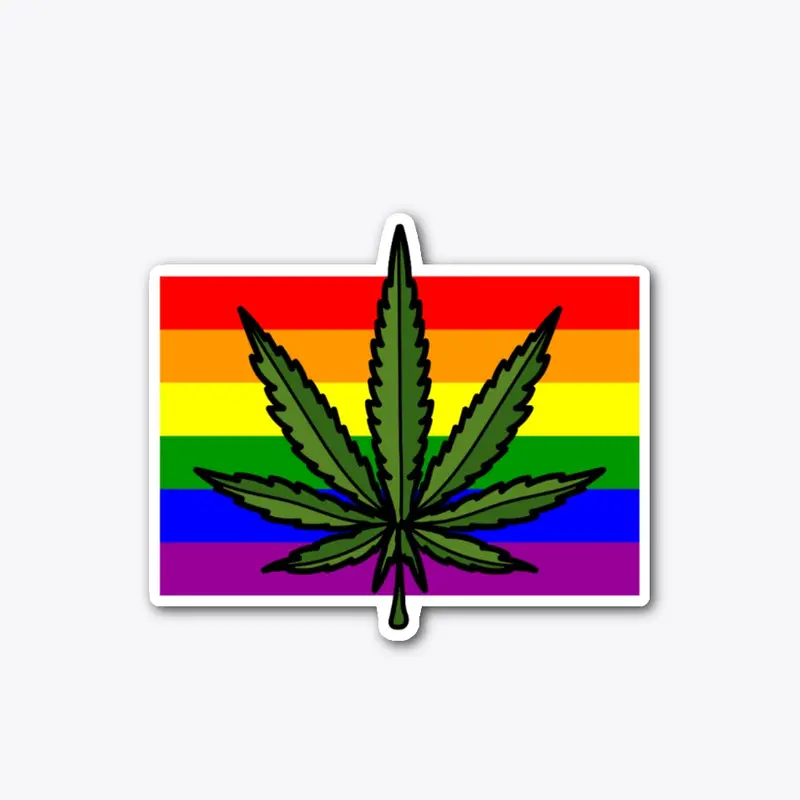 Cannabis Leaf and Pride Rainbow