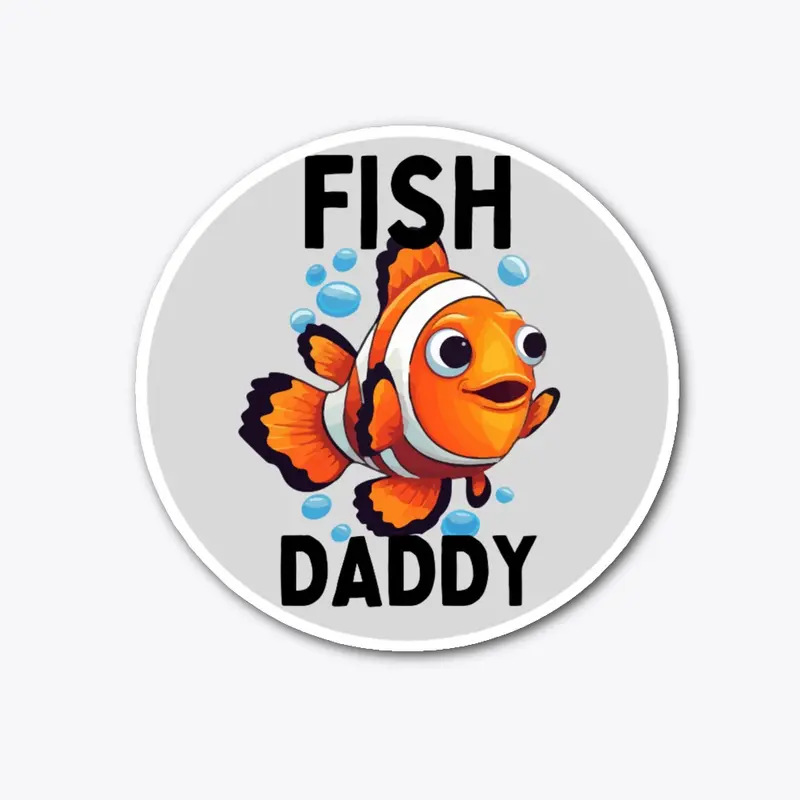 Funny Fish Daddy Logo Design